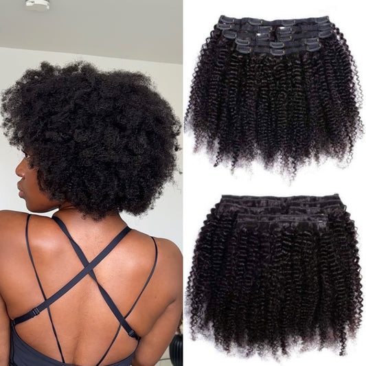 Afro Curly Clip-In Hair Extensions