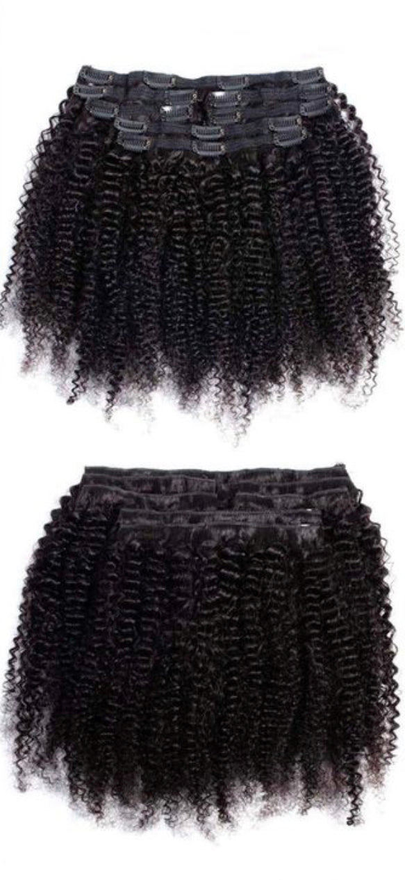 Afro Curly Clip-In Hair Extensions