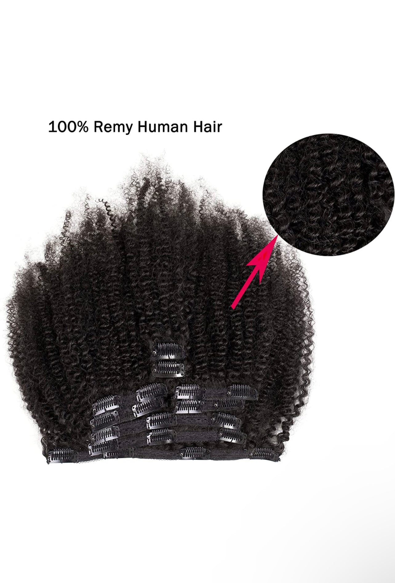 Afro Curly Clip-In Hair Extensions